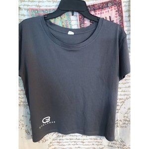 Cycle Bar Crop Top Short Sleeve Mesh Pullover Yoga Cycling Medium.   R